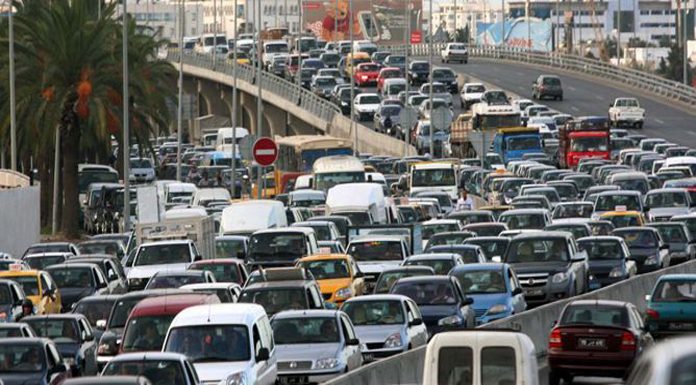 trafic routier en Tunisie