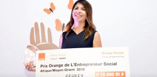 Amira Cheniour la gagnante du prix orange entrepreneur social