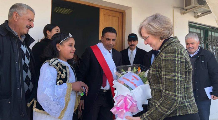 Louise De Sousa en visite à Zaghouan