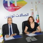 Mohamed Fadhel Kraiem, PDG de TUNISIE TELECOM, et Yosr Chouari, DG de TUNISAIR EXPRESS
