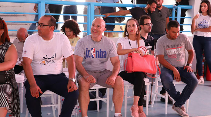 Visite de la délégation de la ligue Américaine Professionnelle de Basket-ball en honneur du joueur international tunisien Salah Mejri