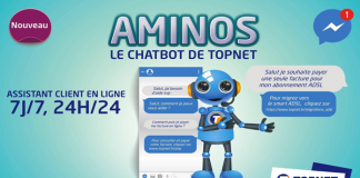 TOPNET AMINOS nouvelle plateforme CHATBOT