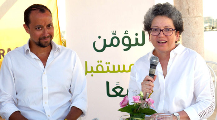 Nejla Moalla Harrouch DG d’Assurances BIAT et Amir Ben Gacem directeur de la course Ultra Mirage Nejla Moalla Harrouch DG d’Assurances BIAT et Amir Ben Gacem directeur de la course Ultra Mirage