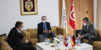 Tarak Cherif et l’ambassadeur d’Allemagne en Tunisie