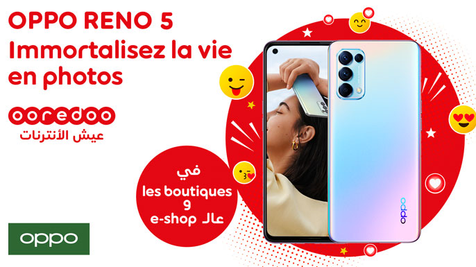 OPPO-Reno5OPPO Reno5 débarque chez Ooredoo-débarque-chez-Ooredoo OPPO Reno5 débarque chez Ooredoo