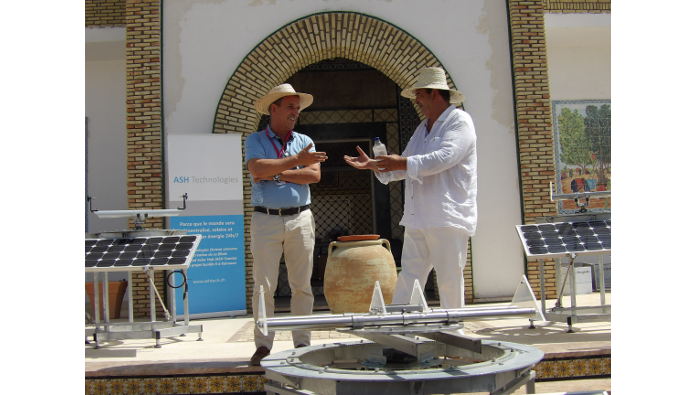 Mohamed Zmander, PDG d'Enda Tamweel et Yassine Allani, co-fondateur d'ASH Technologies