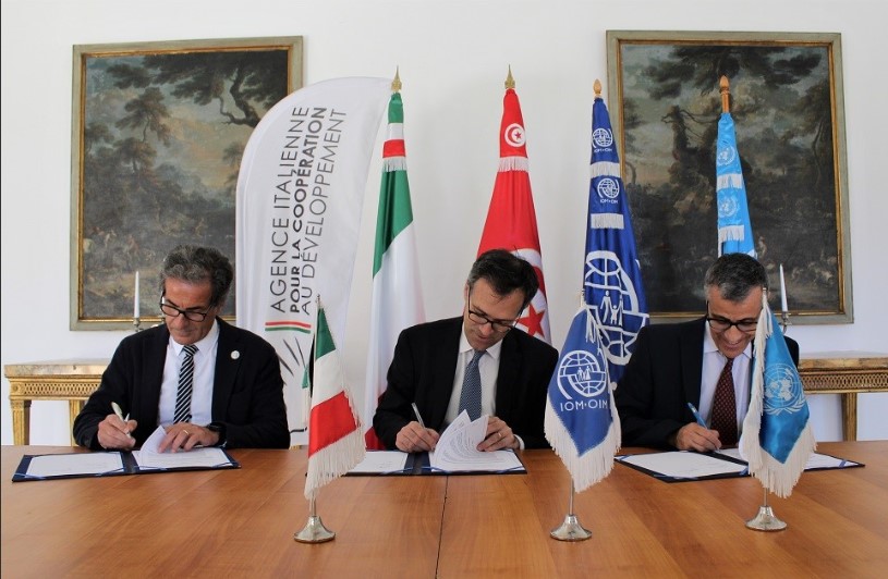 La Cooperazione Italiana firma un nuovo accordo con l’Organizzazione Internazionale per le Migrazioni per coinvolgere gli espatriati tunisini nello sviluppo sociale ed economico del Paese