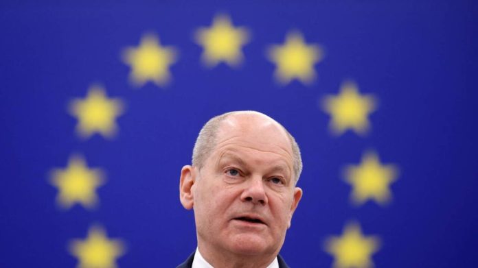 German Chancellor Scholz speaks to European Parliament in Strasbourg