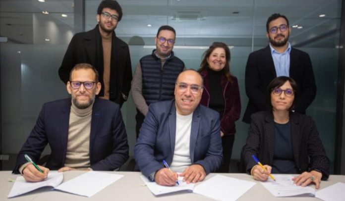 Juridoc (De gauche à droite, de haut en bas) Aziz Chalghaf (Go Big Partners), Anis Wahabi(Juridoc),Maya BOUREGHDA (Juridoc), Hassen Arfaoui (216 Capital), Aymen Mbarek (Go Big Partners), Kais Assali (Juridoc), Dhekra Khelifi (216 Capital)