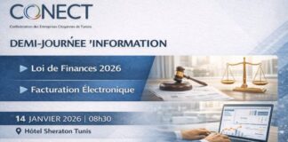 Tunisie : La CONECT organise une journée d’information sur la Loi de Finances 2026 et la facturation électronique