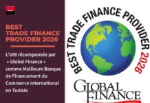 UIB distinguée Meilleure Banque de Financement du Commerce International en Tunisie par Global Finance