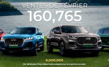 Chery, 1ère marque automobile chinoise à dépasser les 6 millions de véhicules exportés