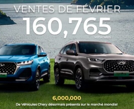 Chery, 1ère marque automobile chinoise à dépasser les 6 millions de véhicules exportés
