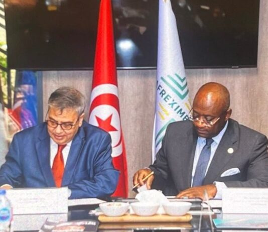 Signature d’un accord de financement entre la Banque Centrale de Tunisie et Afreximbank