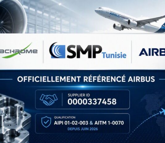 SMP Tunisie intègre la chaîne de fournisseurs qualifiés du groupe Airbus