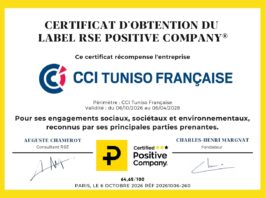Tunisie : La CCITF décroche la deuxième étoile du label Positive Company®